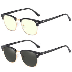 Retro Photochromic Blue Light Blocking Glasses