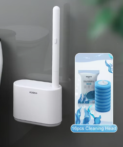 Disposable Toilet Brush with Cleaning Liquid (One Set)